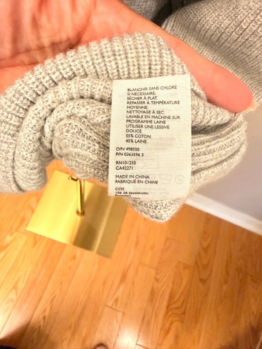 COS Oversized Funnel-Neck Ribbed Sweater - Picture 5 of 6